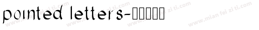 pointed letters字体转换